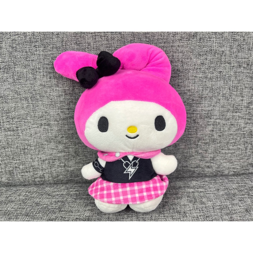 Sanrio My Melody Punk Rock Pink Checkered Skirt Plush Toy 10 Inch 2024